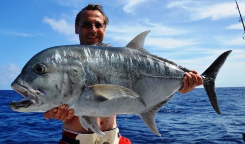 Giant trevally GT - Rod Fishing Club - Rodrigues Island - Mauritius - Indian Ocean