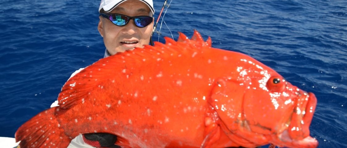 Golden hind for Igor on jigging - Rod Fishing Club - Rodrigues Island - Mauritius - Indian Ocean
