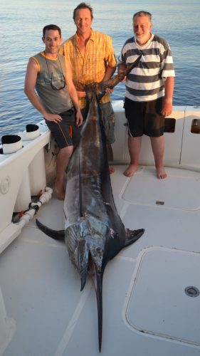 Jean Yves and his 150kg black marlin - Rod Fishing Club - Rodrigues Island - Mauritius - Indian Ocean