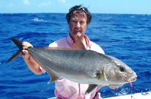 Laurent and seriola caught on jigging - Rod Fishing Club - Rodrigues Island - Mauritius - Indian Ocean