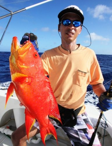 Moontail sea bass on jigging - Rod Fishing Club - Rodrigues Island - Mauritius - Indian Ocean