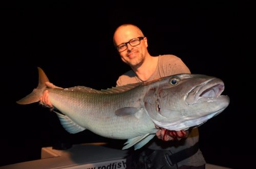 Nice green jobfish for Jerome on bottomfishing - Rod Fishing Club - Rodrigues Island - Mauritius - Indian Ocean