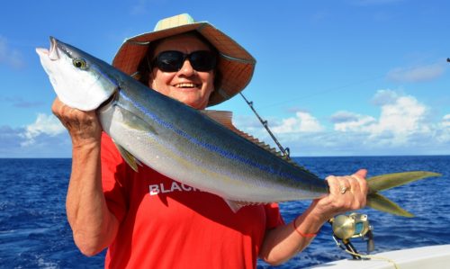 Rainbow runner and Anita - Rod Fishing Club - Rodrigues Island - Mauritius - Indian Ocean