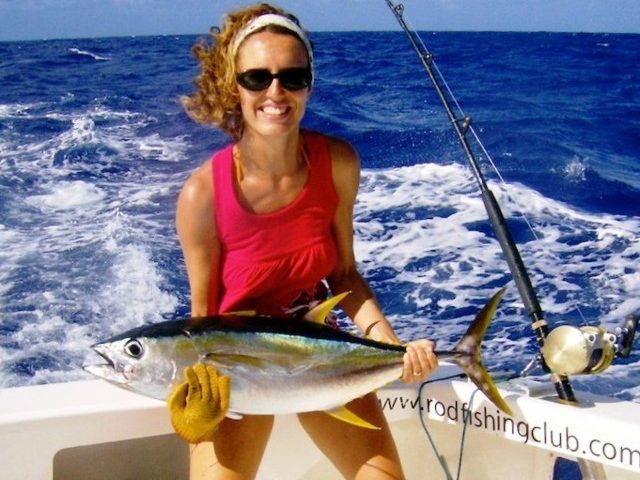 Renone et son thon jaune - Rod Fishing Club - Ile Rodrigues - Maurice - Océan Indien