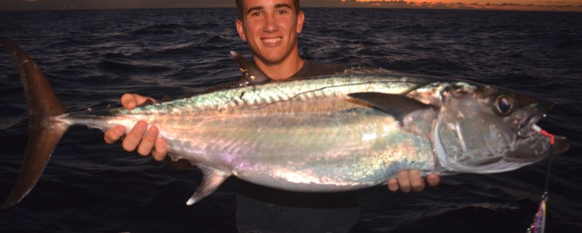 Victor and doggy on jigging - Rod Fishing Club - Rodrigues Island - Mauritius - Indian Ocean