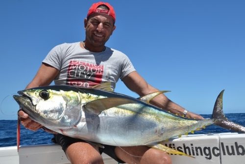 Yellowfin tuna caught on jigging - Rod Fishing Club - Rodrigues Island - Mauritius - Indian Ocean