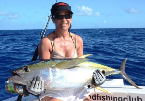 Yellowfin tuna for Kinou - Rod Fishing Club - Rodrigues Island - Mauritius - Indian Ocean