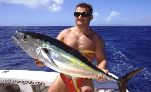 Yellowfin tuna on trolling - RodFishing Club - Rodrigues Island - Mauritius - Indian Ocean