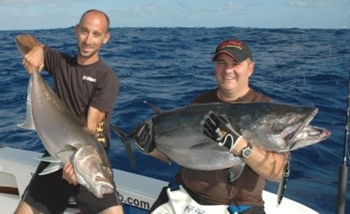 sériole pour Eran et doggy pour Jean Jacques - Rod Fishing Club - Ile Rodrigues - Maurice - Océan Indien