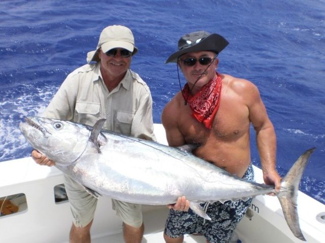 thon à dents de chien de 46kg - Rod Fishing Club - Ile Rodrigues - Maurice - Océan Indien