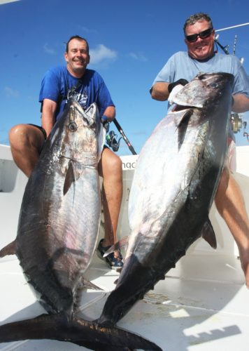 78kg and 73kg doggies on jigging - Rod Fishing Club - Rodrigues Island - Mauritius - Indian Ocean