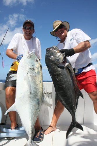 Big Giant Trevallies on jigging - Rod Fishing Club - Rodrigues Island - Mauritius - Indian Ocean