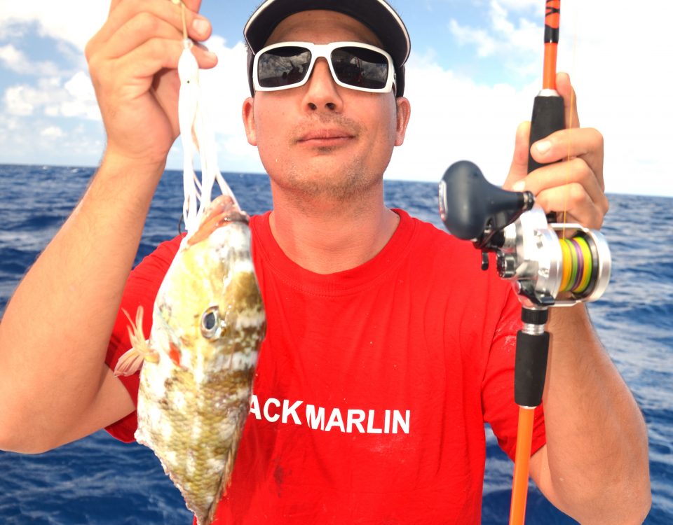 Cutting bait for Pierre - Rod Fishing Club - Rodrigues Island - Mauritius - Indian Ocean