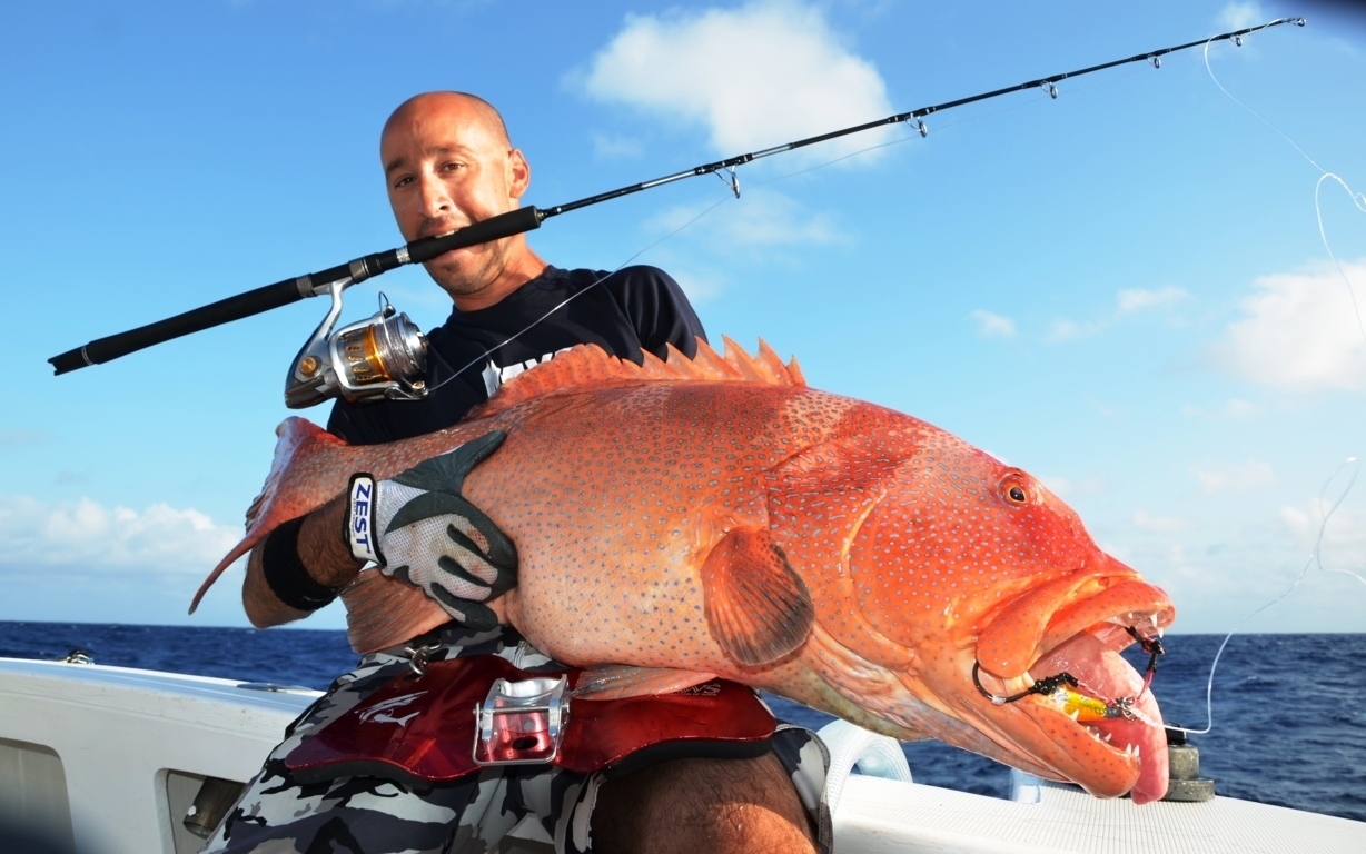 Eran et une magnifique babonne en jigging - 2014  - Rod Fishing Club - Ile Rodrigues - Maurice - Océan Indien