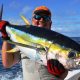 Nice colors of Yellowfin Tuna and Marc - Rod Fishing Club - Rodrigues Island - Mauritius - Indian Ocean
