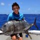 35kg GT released on jigging by Marius (15 years old) - Rod Fishing Club - Rodrigues Island - Mauritius - Indian Ocean