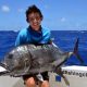 Carangue ignobilis (GT) de 35kg prise en jigging par Marius avant relâche - www.rodfishingclub.com - Ile Rodrigues - Maurice - Océan Indien