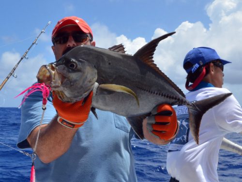 Carangue lugubris prise en jigging par Malik - www.rodfishingclub.com - Ile Rodrigues - Maurice - Océan Indien