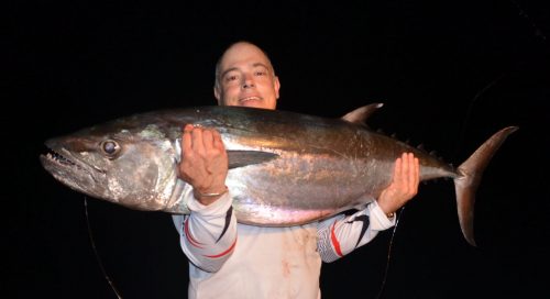 Thon a dents de chien de 30kg pris par Bruno en pêche au vif -www.rodfishingclub.com - Ile Rodrigues - Maurice - Océan Indien