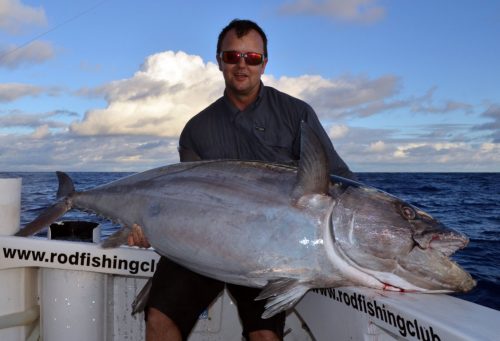 Thon dents de chien de 68kg pris en pêche a l'appât par Guy - www.rodfishingclub.com - Ile Rodrigues - Maurice - Océan Indien