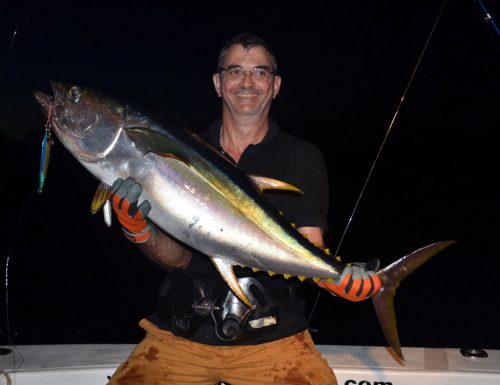Yellowfin tuna on jigging for Bertrand - www.rodfishingclub.com - Rodrigues Island - Mauritius - Indian Ocean