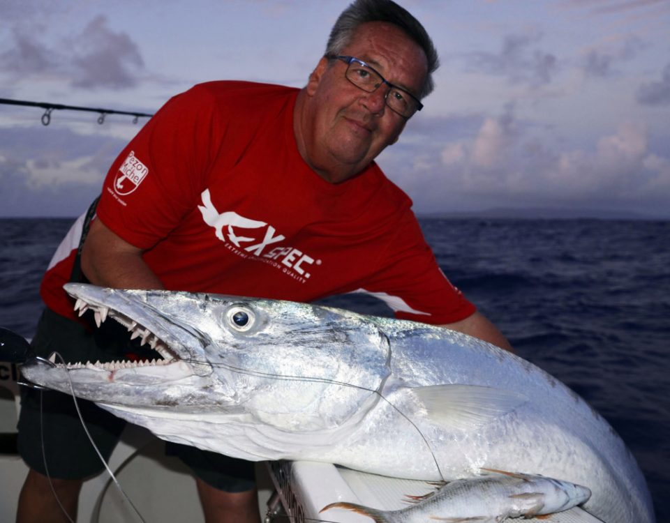 Big barracuda by André on baiting - www.rodfishingclub.com - Rodrigues Island - Mauritius - Indian Ocean