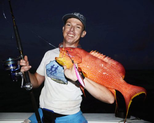 Croissant queue jaune pris en pêche au jig par Fabien - www.rodfishingclub.com - Ile Rodrigues - Maurice - Océan Indien