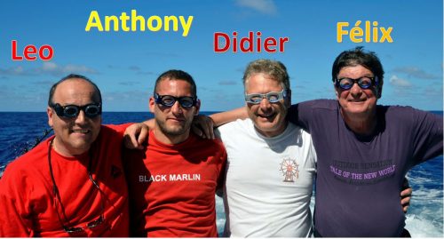 L'équipe Eyes of Marlin avec ses lunettes anti-mal de mer -www.rodfishingclub.com - Ile Rodrigues - Maurice - Océan Indien