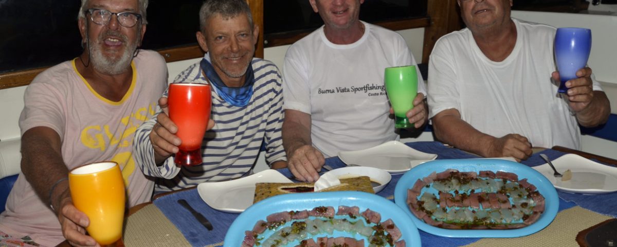 The Sharky Team at dinner - www.rodfishingclub.com - Rodrigues Island - Mauritius - Indian Ocean