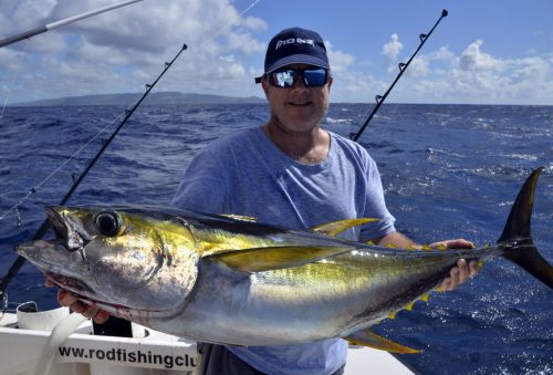 Thon jaune en pêche a la traîne par Lance - www.rodfishingclub.com - Ile Rodrigues - Maurice - Océan Indien