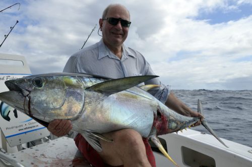 Yellowfin tuna by Paul on trolling - www.rodfishingclub.com - Rodrigues - Mauritius - Indian Ocean