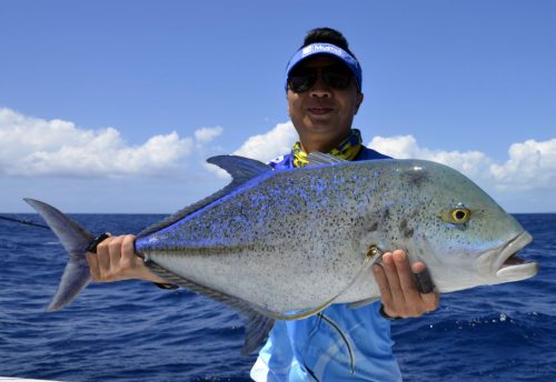 Bluefin trevally on slow jigging - www.rodfishingclub.com - Rodrigues Island - Mauritius - Indian Ocean