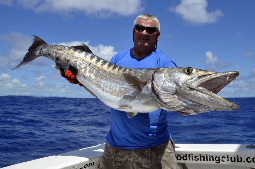 Gros barracuda pris en pêche au jig - www.rodfishingclub.com - Rodrigues - Maurice - Océan Indien