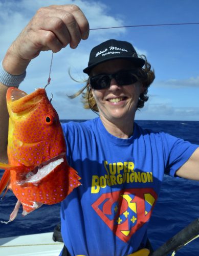 Good yellowfin tuna on trolling for Daniel - www.rodfishingclub.com - Rodrigues - Mauritius - Indian Ocean