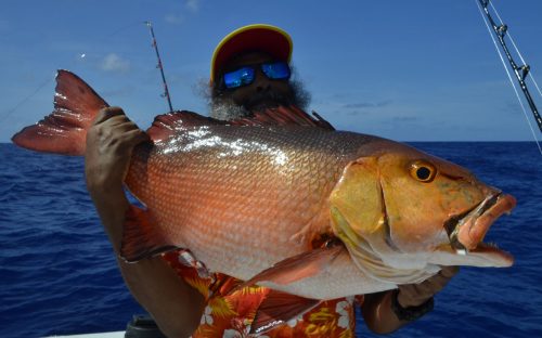 Red snapper on baiting for David - www.rodfishingclub.com - Rodrigues - Mauritius - Indian Ocean