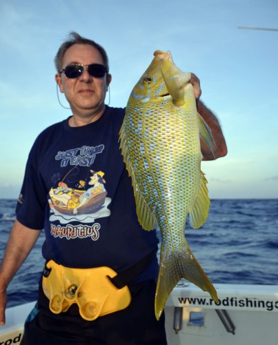 Spangled emperor on baiting - www.rodfishingclub.com - Rodrigues - Mauritius - Indian Ocean