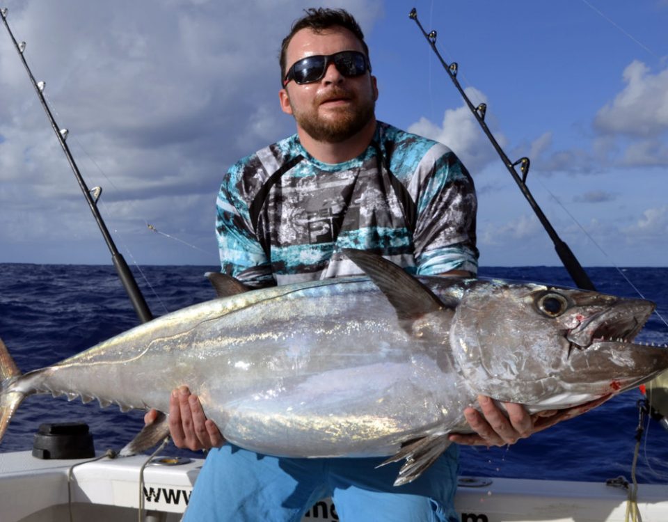 Dogtooth tuna on trolling by Seb - www.rodfishingclub.com - Rodrigues - Mauritius - Indian Ocean