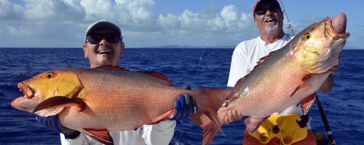 Doublé de carpes rouges en pêche a l'appât - www.rodfishingclub.com - Rodrigues - Maurice - Océan Indien