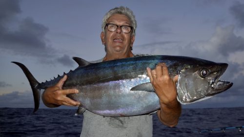 Thon dents de chien pris en pêche a la traîne - www.rodfishingclub.com - Rodrigues - Maurice - Océan Indien