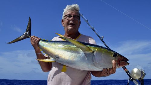 Thon jaune en pêche a la traîne par Maurice - www.rodfishingclub.com - Rodrigues - Maurice - Océan Indien