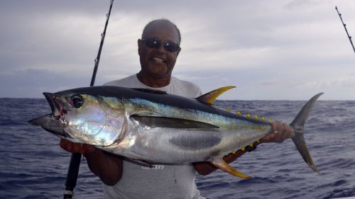 Yellowfin tuna on trolling by Roger - www.rodfishingclub.com - Rodrigues - Mauritius - Indian Ocean