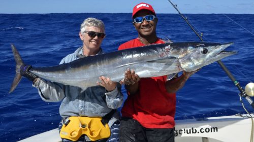 Gros wahoo en peche a la traine - www.rodfishingclub.com - Rodrigues - Maurice - Ocean Indien