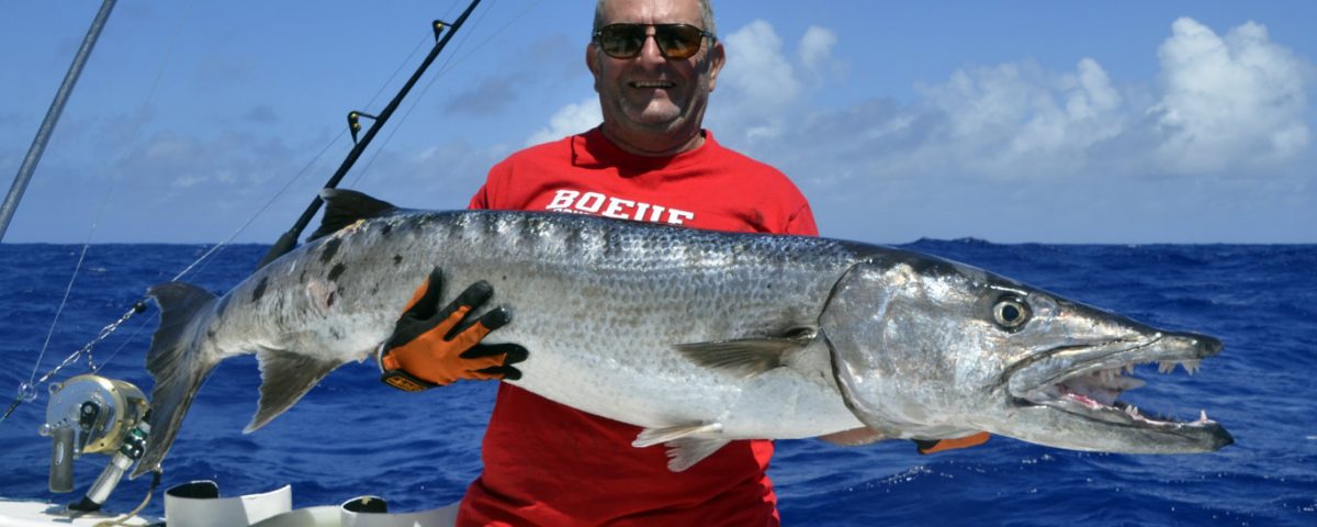 28.7kg barracuda en peche au vif par Philippe - www.rodfishingclub.com - Rodrigues - Maurice - Ocean Indien