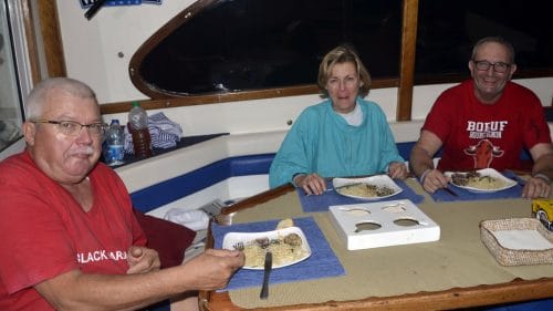 Dinner on Black Marlin boat - www.rodfishingclub.com - Rodrigues - Mauritius - Indian Ocean