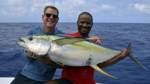 Thon jaune en peche a la traine par Mathias - www.rodfishingclub.com - Rodrigues - Maurice - Océan Indien