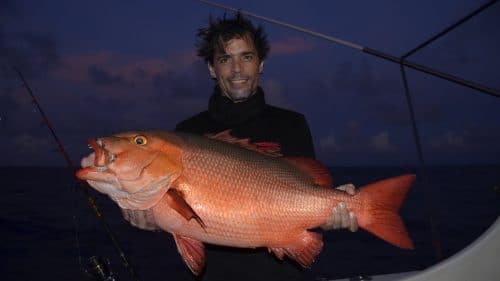 Carpe rouge en peche a l appat par Cyril - www.rodfishingclub.com - Rodrigues - Maurice - Océan Indien