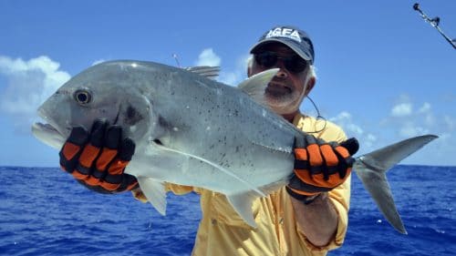 Carangue ignobilis en peche a l appat - www.rodfishingclub.com - Rodrigues - Maurice - Océan Indien