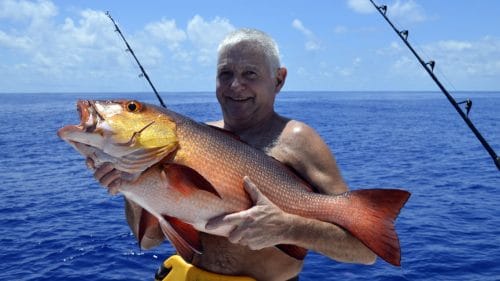 Carpe rouge en peche a l appat par Alain - www.rodfishingclub.com - Rodrigues - Maurice - Ocean Indien