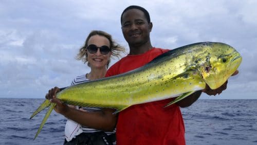 Dorade en peche a la traine par Anne - www.rodfishingclub.com - Rodrigues - Maurice - Ocean Indien