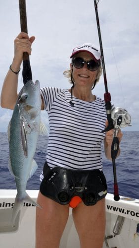 Poisson poulet en slow jigging - www.rodfishingclub.com - Rodrigues - Maurice - Ocean Indien